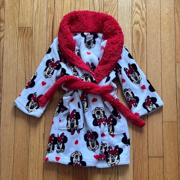 Disney | Pajamas | Disney Red And White Mickey Mouse Pajama Robe | Poshmark